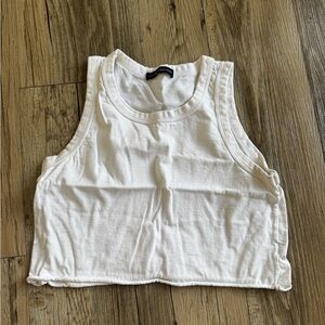 Brandy Melville White Cropped Tank Top